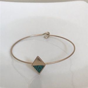 NEW Birch Market Triangle Cuff Bracelet / Green